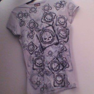 Harley Davidson Motorcycle Vintage Womens T-Shirt Y2K Aesthetic